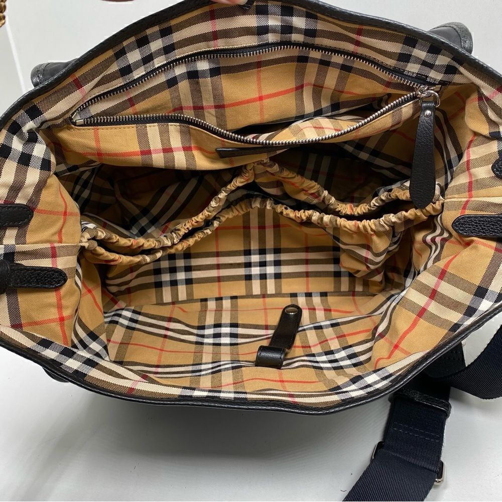 Burberry Flap Nylon Diaper Bag Black - Picture 7 of 15